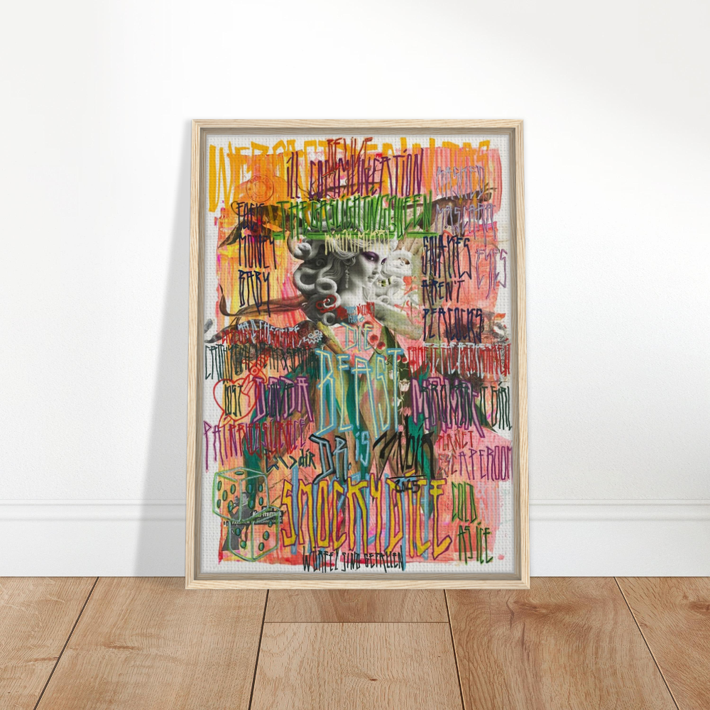 DIE BEAST - framed canvas 50x70 cm 